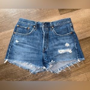 Levi’s 501 Distressed Denim Shorts